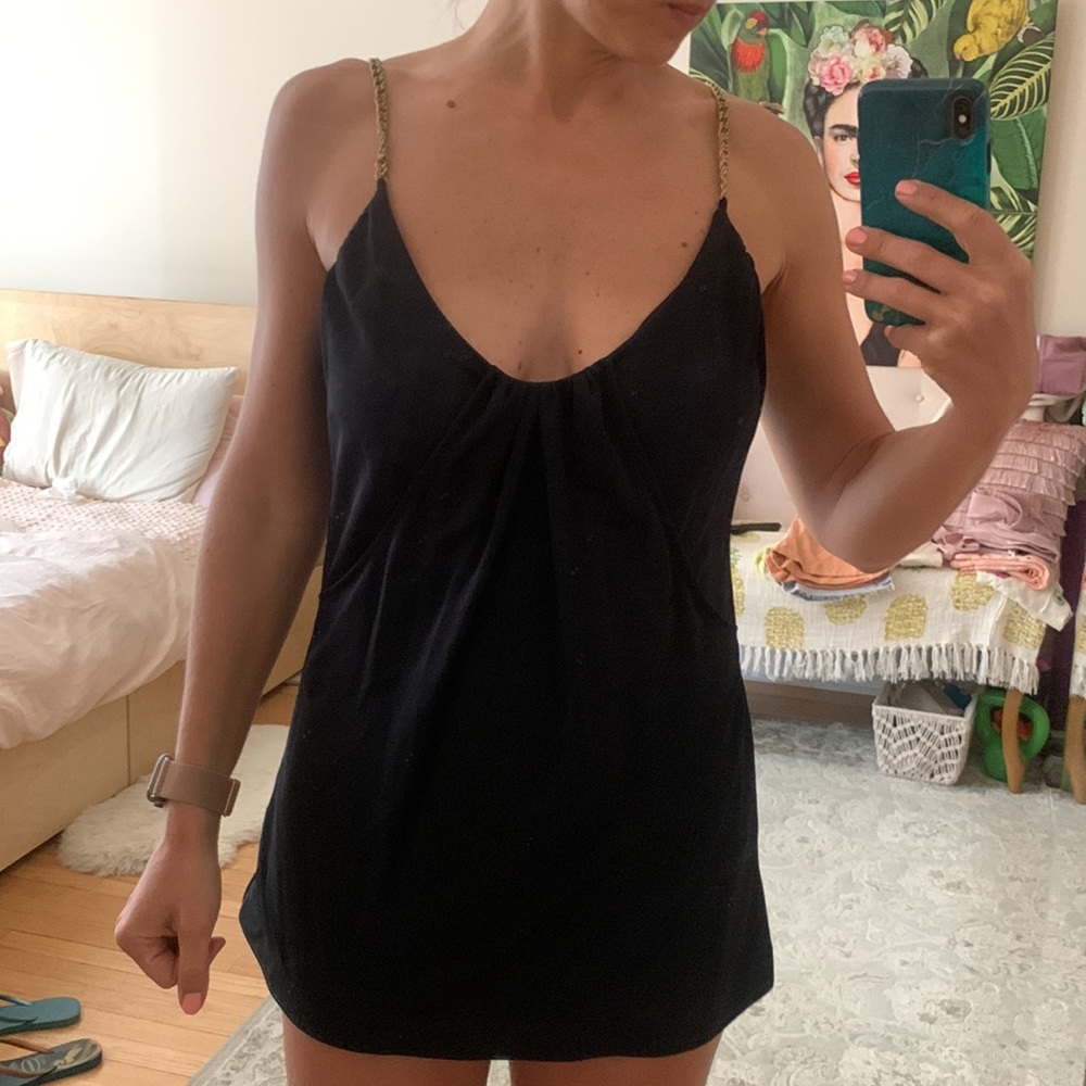 Banana Republic top - gold chain straps (Medium)